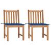 Day and Night - Day and Night Garden Chairs 2 Units Solid Teak Wood with Cushions