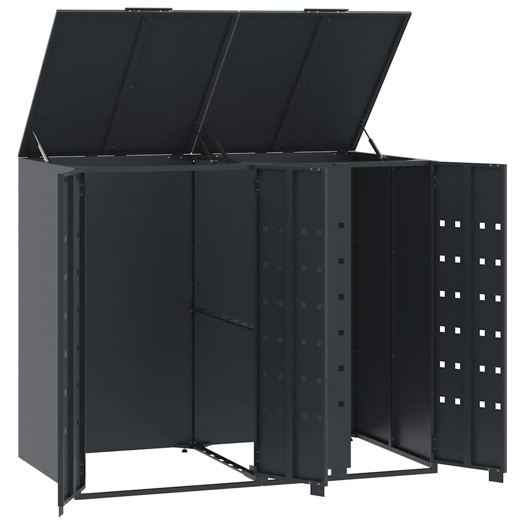 2 Ton Waste Bin Enclosure In Anthracite 138 X 79 X 117 Cm Steel