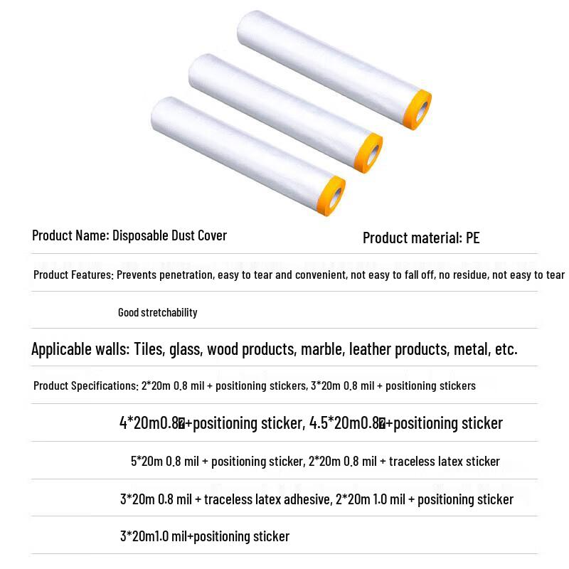 Disposable Plastic Dust Protection Film