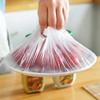500/100Pcs Disposable Food Cover Kitchen Vegetable Fruit Fresh Lids Dust Food Grade Elastic Plastic Wrap Shower Cap Transparent