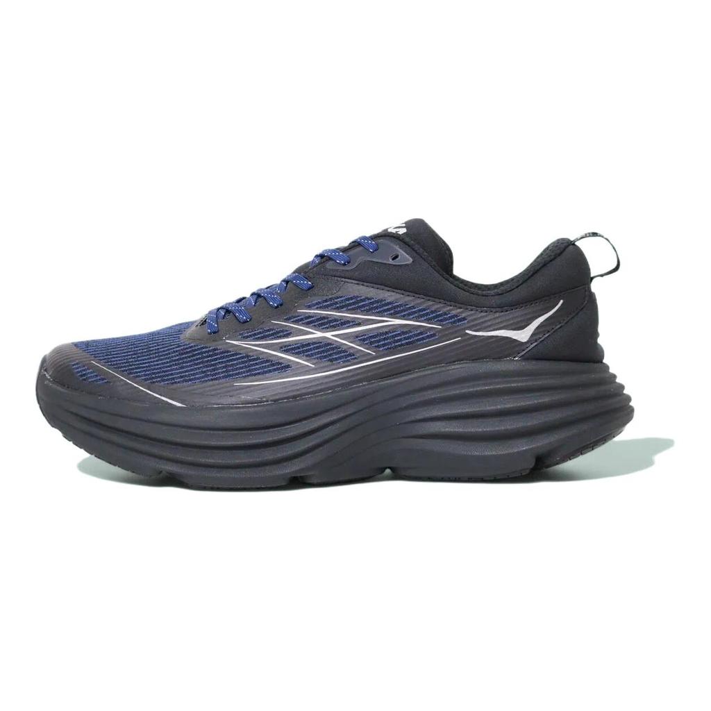 HOKA Bondi 8 Caged Stealth Tech Pack - Midnight Blue Black Men Sneakers 1155391-MDNGH