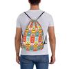 Custom S-Sponges Anime Bobes Drawstring Backpack Women Men Sport Gym Sackpack Portable Cartoon Shopping Bag Sack