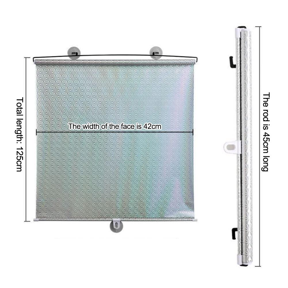 

Car Shade Suction Cup Sunshade Indoor Use Outdoor Use 125*45cm Car Window Sunshade Cover Shade Easy Installation
