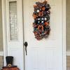 Spooky Pumpkin Halloween Wreath Door Hanging Decorative Courtyard Ornament