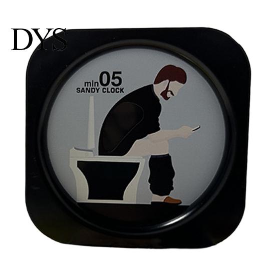 Accessorio Bagno Divertente Unico, Sabbiera da Toilette da 5 Minuti, Clessidra con Grafica di Uomo che Defeca Timer, Orologio Visivo per Bagno, Stress da Scrivania