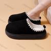 Couple Cotton Slippers 2025 Women's Autumn Winter Home Warm Plush Slippers Indoor Lightweight Comfortable Platform Flats
