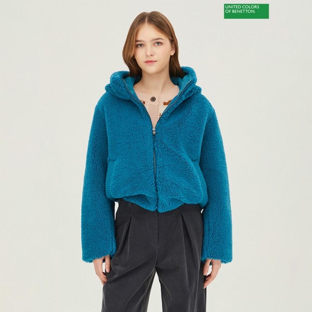 

Benetton Benetton Blanc Color Hoodie Goose Padding Bapda4461 Tq TQ/42