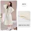 Pajamas Women Spring And Autumn Pure Cotton Long-Sleeved Medium And Long Skirts Cute Fairy Style Pajamas Gauze Can Be Worn Outside