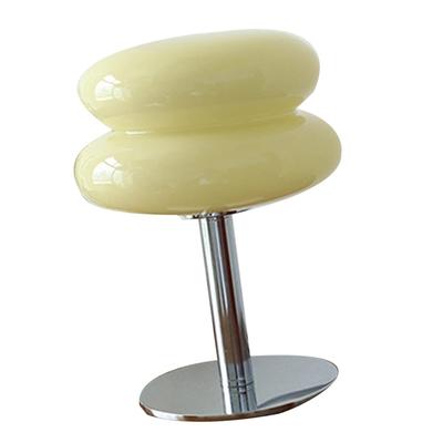Easy-to-operate Egg Tart-shaped Table Lamp, Energy-saving Bedside Light (beige)