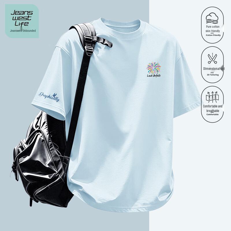 JEANSWEST LIFE Men s 2026 Summer Graphic Cotton T-Shirt 2XL
