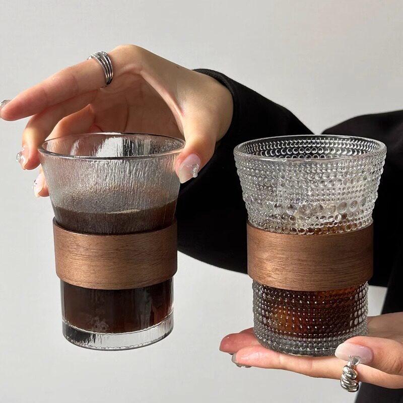 Tengyu Rain Mist 280ml Glass Coffee Cup