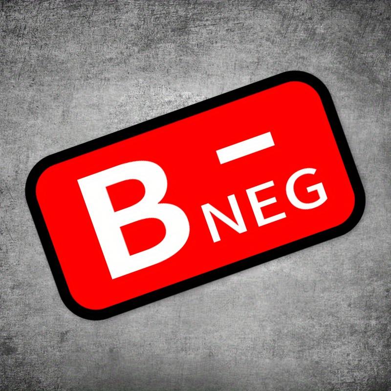 Waterproof Blood Type Vinyl Sticker, Red A/B/AB/O POS NEG Graphic Decal, Universal DIY Decoration for Auto Motorcycle Helmet
