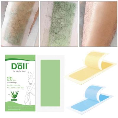 20 Stück Box Professionelle Körperhaarentfernung Wachsstreifen Doppelseitig Vlies Enthaarungspapier Sommer Essential Harmloses Epilierpapier