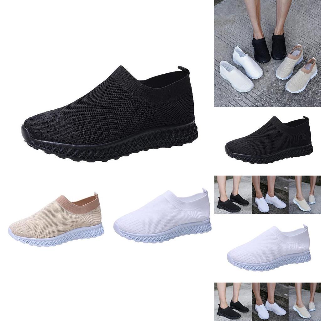 Women's Running Trainers Ladies Sneakers Slip On Jogging Gym Stylish Comfy Footwear