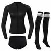 2mm Wetsuit for Women, Long Sleeve TwoPiece Rash Guard, Neoprene, wave ridinging, diveing, Sun