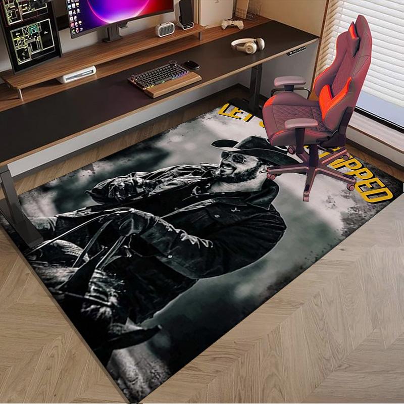 Western Adventure Romance Carpet, Chair Rug,Rug for Office Bedroom Living Rooms, Doormat Decor Fan Gift Christmas Gift