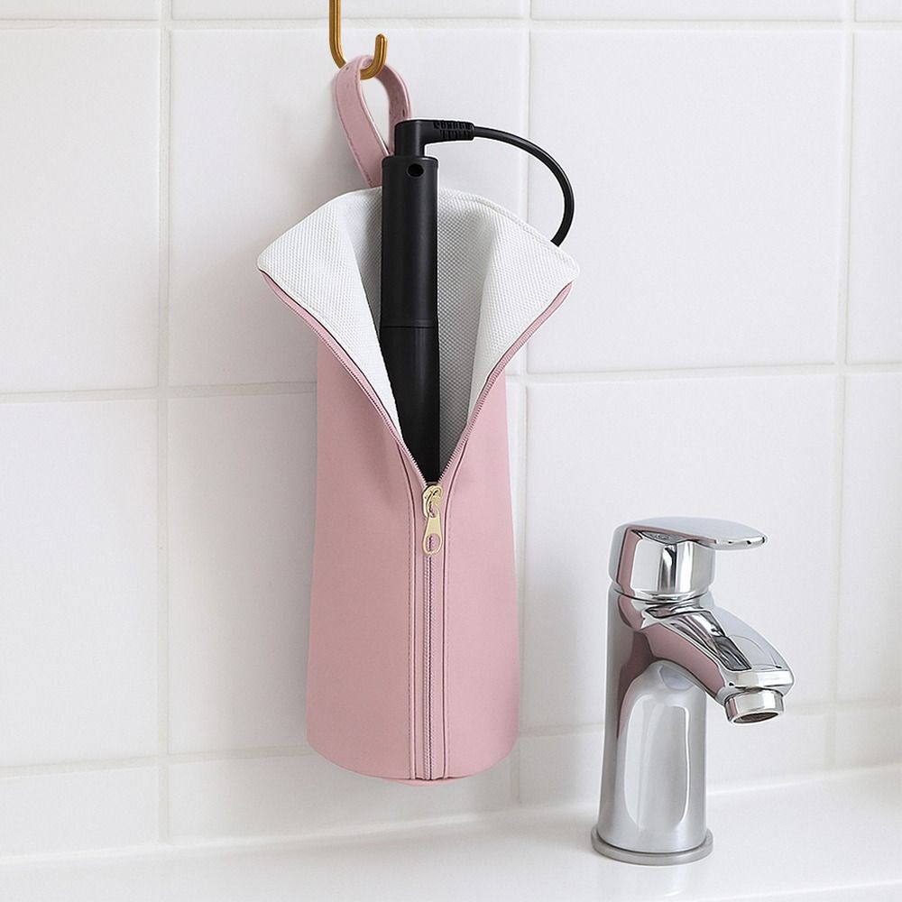 Fashion Heat Resistant Curling Iron Holder Hangable Portable Travel Bag Waterproof Storage Bag