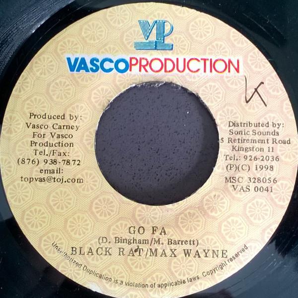 

7inch Record BLACK RAT MAX WAYNE 2 COMPUTE Go Fa Thumbs Up NONE Vasco Productio 1998 Jamaica Reggae Ska Dub Used