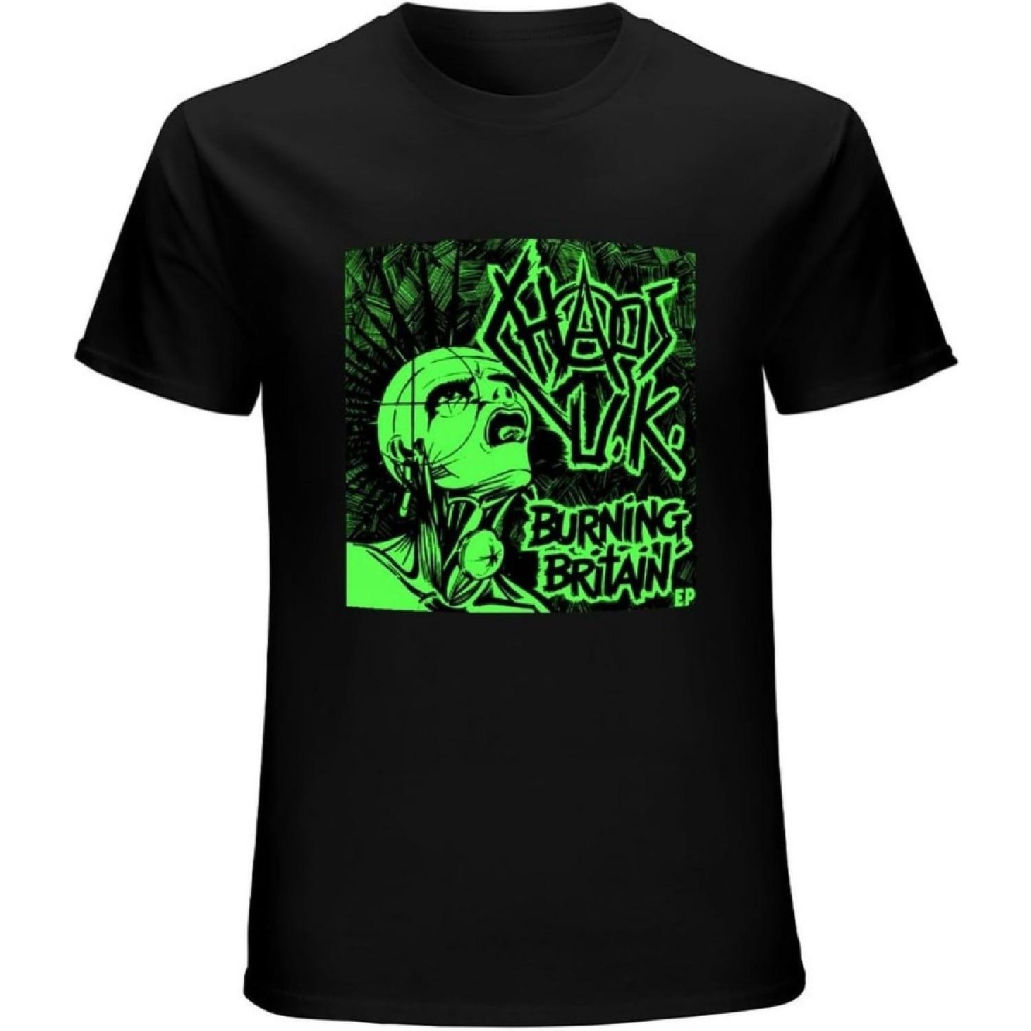 

Chaos UK Mens T-Shirt Quema Gran Bretaña Oficial Británico Hardcore Punk Rock Fuk Merch Black XXXXXL різнокольоровий