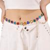 Colorful Waist Belt Stylish for Stage Dance Music Festival Jeans Dress Belt Body Jewelry Chain Belly Dance