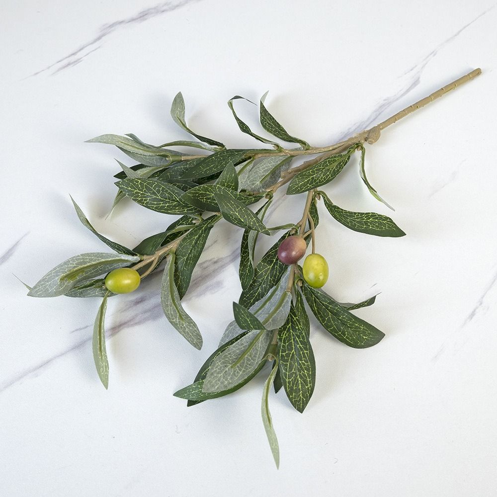 With Olive Fruit Artificial Olive Branch Handmade Fake Olive Tree Branches  Outdoor Indoor