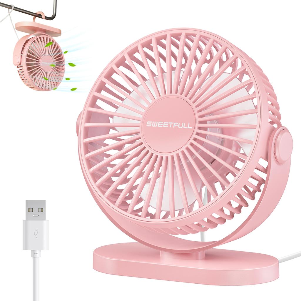 Electric Fan Portable Cooling Laptops Silent USB Fan Three Speed Adjustment for Home Office Desktop Outdoor Camping Mini Fan