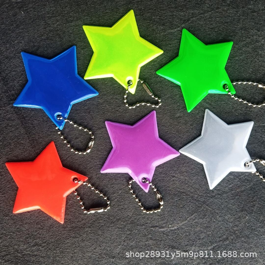 

10pcs Reflective Star Keychains Portable Star Shape Keychains Ideal For Everyday Use Gifts Reflective Key Accessories
