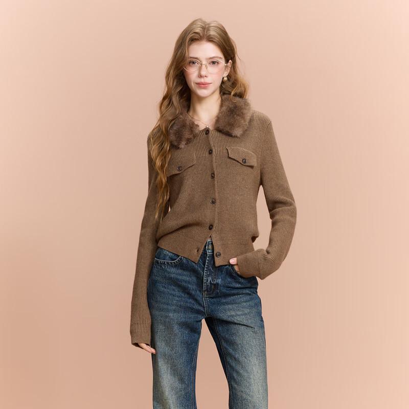 Sancai Winter Lapel Knit Cardigan