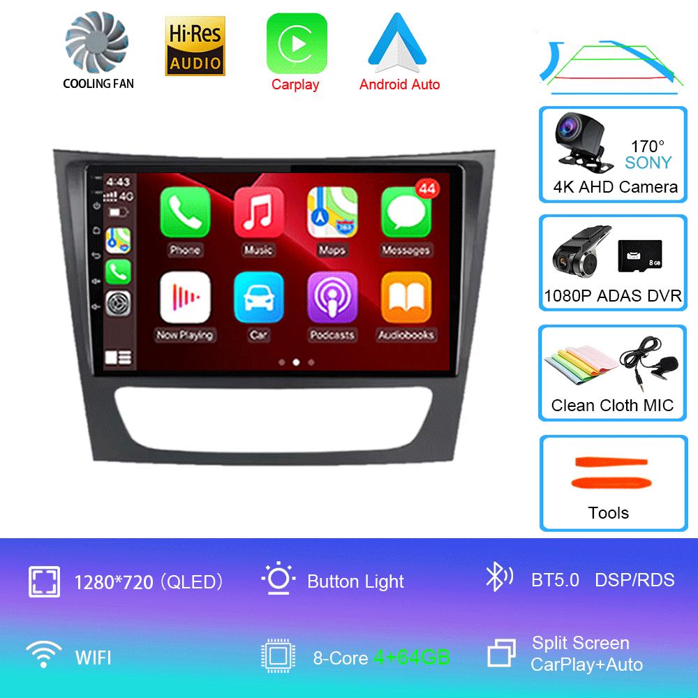 Car Radio Android 14 For Mercedes Benz E Class S211 W211 2002 - 2009 CLS Class C219 2004 - 2010 Carplay GPS Head Unit 2Din Video