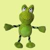 Pet Toy Cartoon Duck Frog Design Dog Chew Toy with Sound Feature Bite-Resistant Tug-of-War Interactive Teeth Grinding Dog Toy
