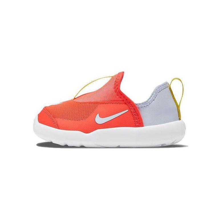 Nike Lil Swoosh Bright Crimson Low-Top Sports Casual Shoes Baby Sneakers Orange Gray AQ3113-606