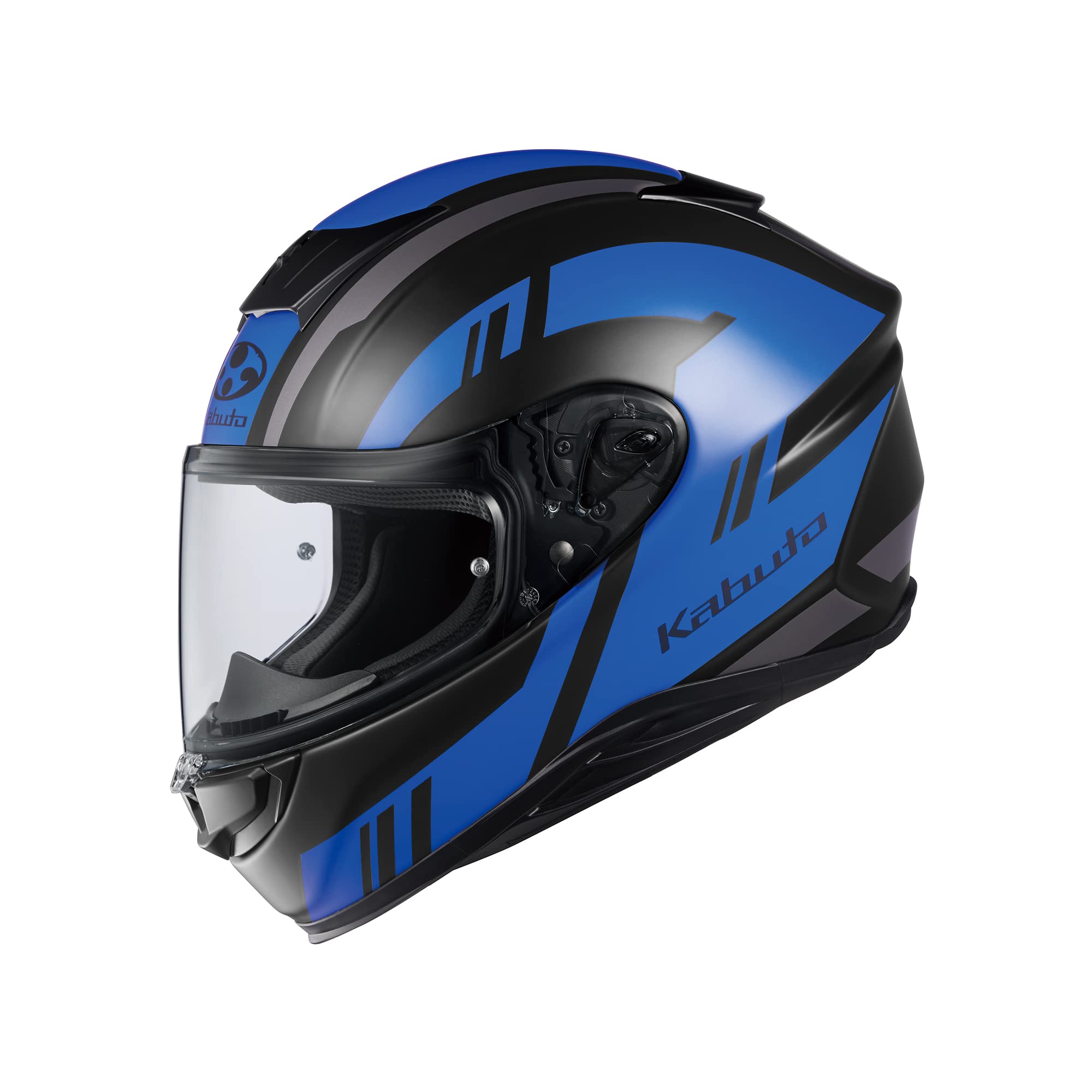 

OGK KABUTO AEROBLADE6 DYNA Full-Face Motorcycle Helmet, Flat Black/Blue (Size: M)