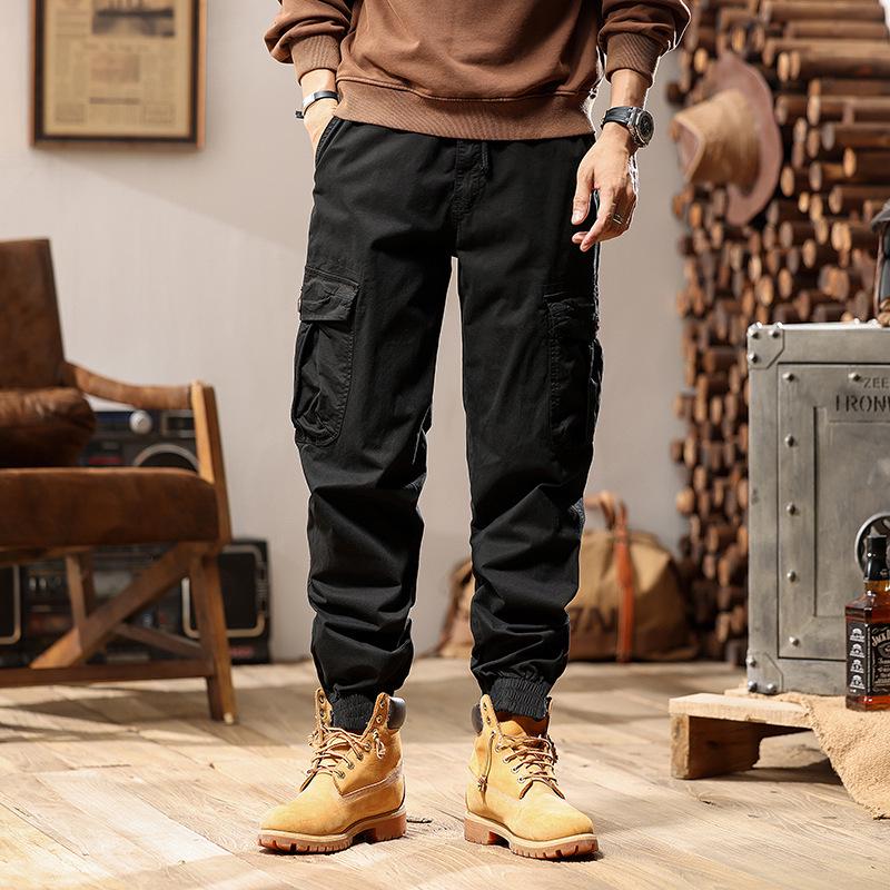 Retro Casual Loose Cuff Pants - Men’s Fashionable, All-Match Overalls