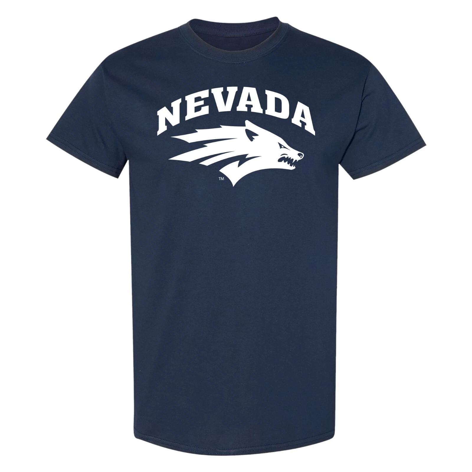 University of Nevada Wolf Pack Arch Logo T-Shirt - Navy 3XL