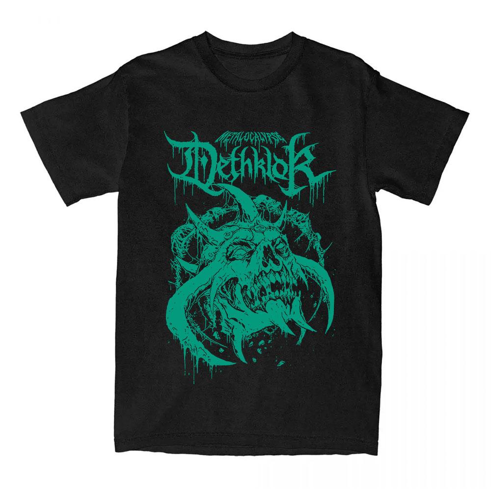 DETHKLOK DEADFACE Print TEE Unisex Streetwear Cotton Short Sleeve T-shirt Heavy Mental Casual T Shirt