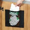 Wall Kitchen Cabinet Door Storage Bags Mesh Garbage Bag Plastic Shopping Bags Dispenser Sundries Bag Net Car Trunk Organizer Bag