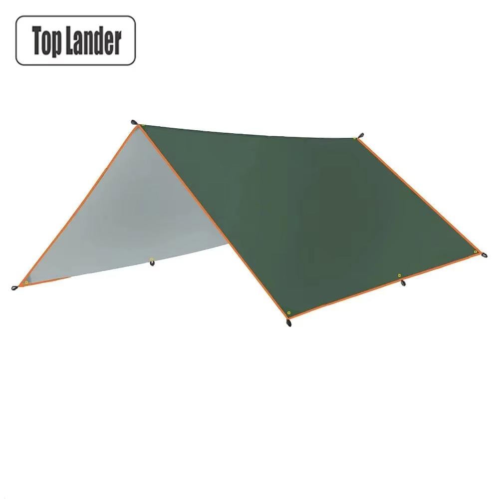 

Camping Tarp Waterproof Tent Tourist Awning Shade Garden Canopy Beach Sunshade Outdoor Ultralight Sun Shelter 3x3m зелений