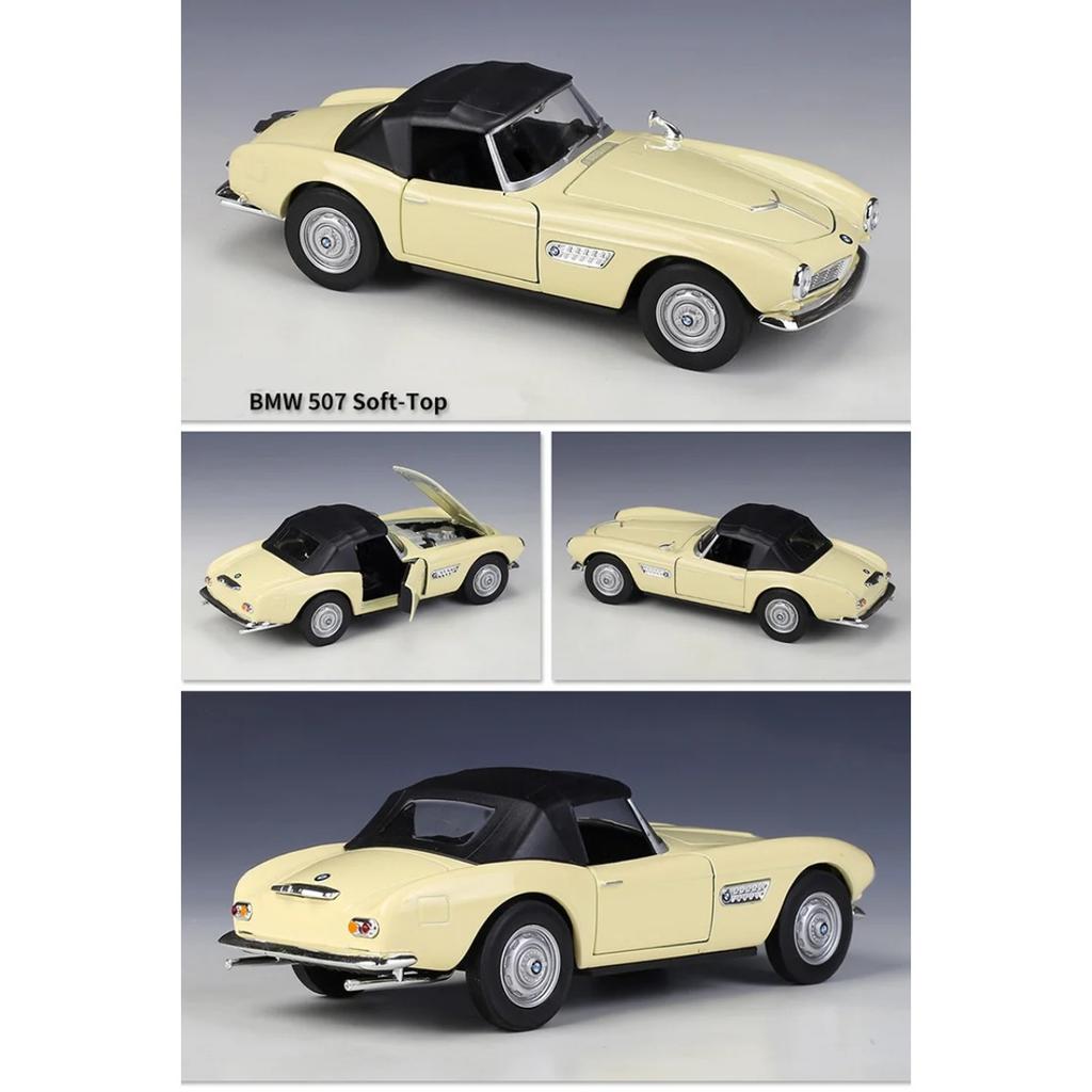 Welly 1/24 BMW 507 Alloy Sports Car Model Diecast Metal Classic Car Vehicles Model High Simulation Collection Childrens Toy Gift