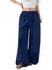 Women's High-Waist Loose Wide-Leg Drawstring Pants - Spring & Autumn