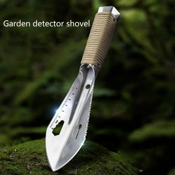 Metal Detector Garden Digging Tool Digger Garden Shovel W Sheath Stainless Steel