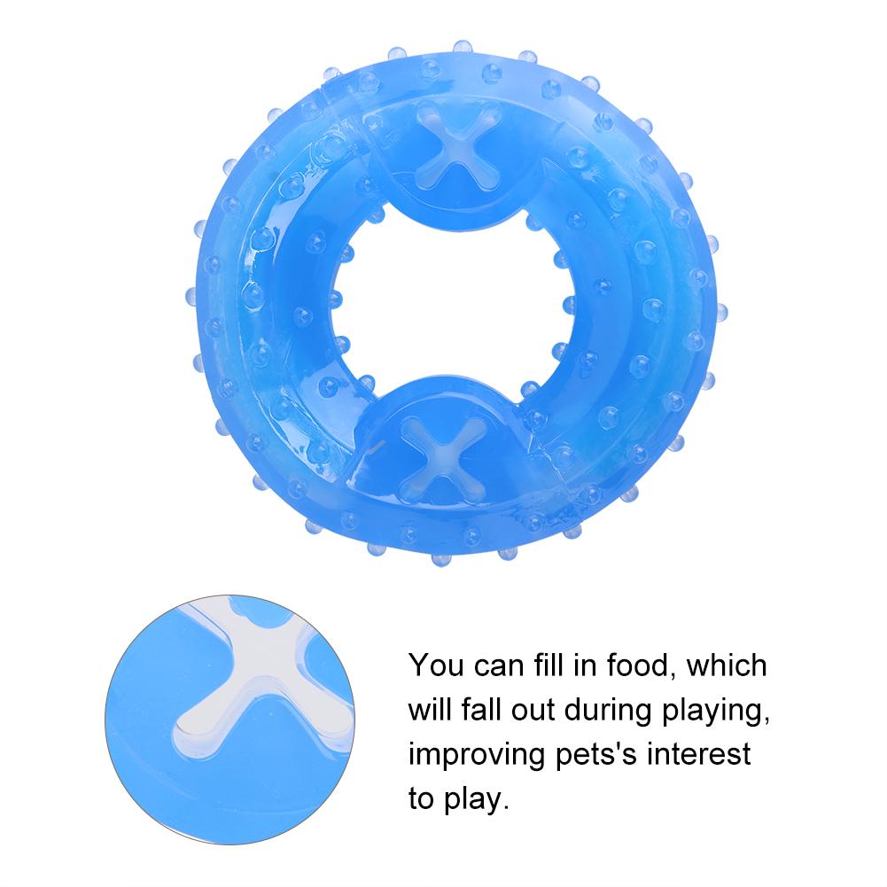 Pet Dog Summer Puzzle Cooling Toy Bite Chew TPR Filtering Food Funny Frozen Toys