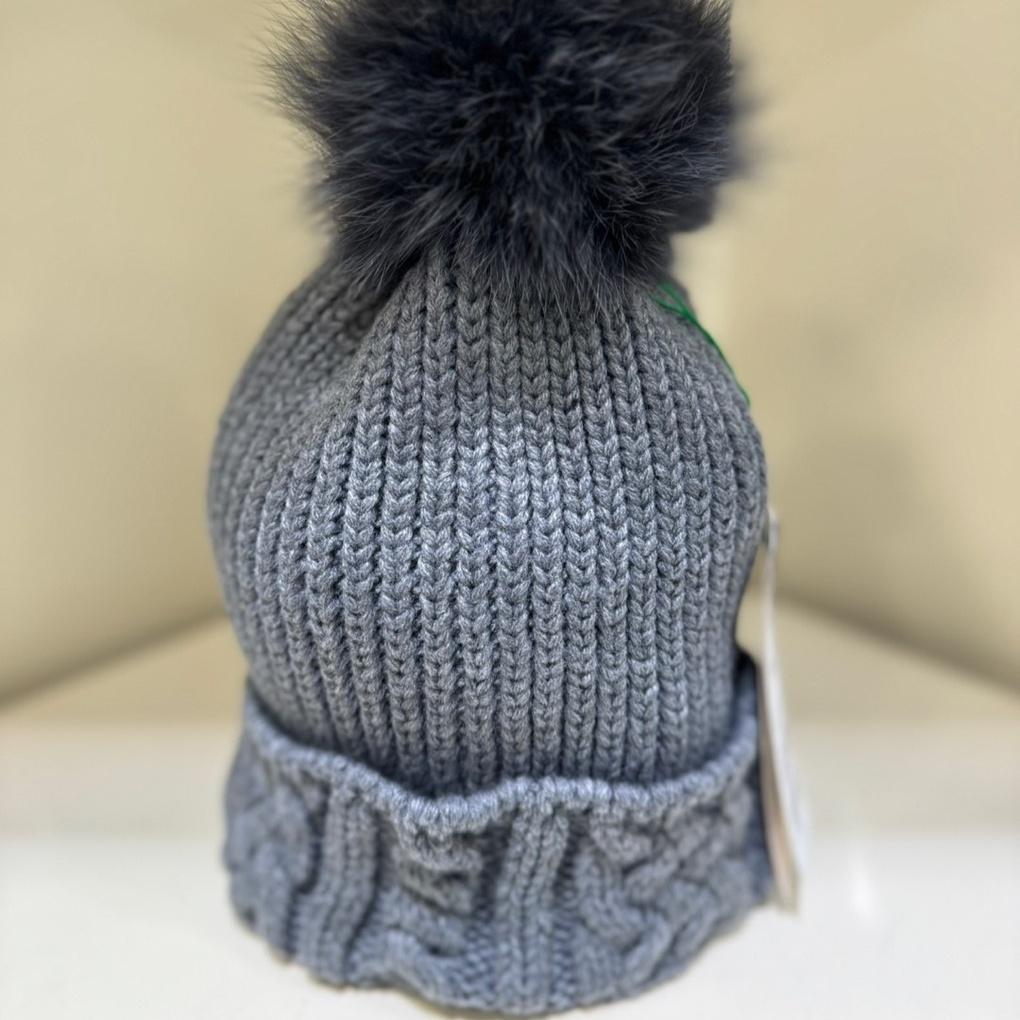 Benetton Knit Fox Fur Beanie BCCPA7361