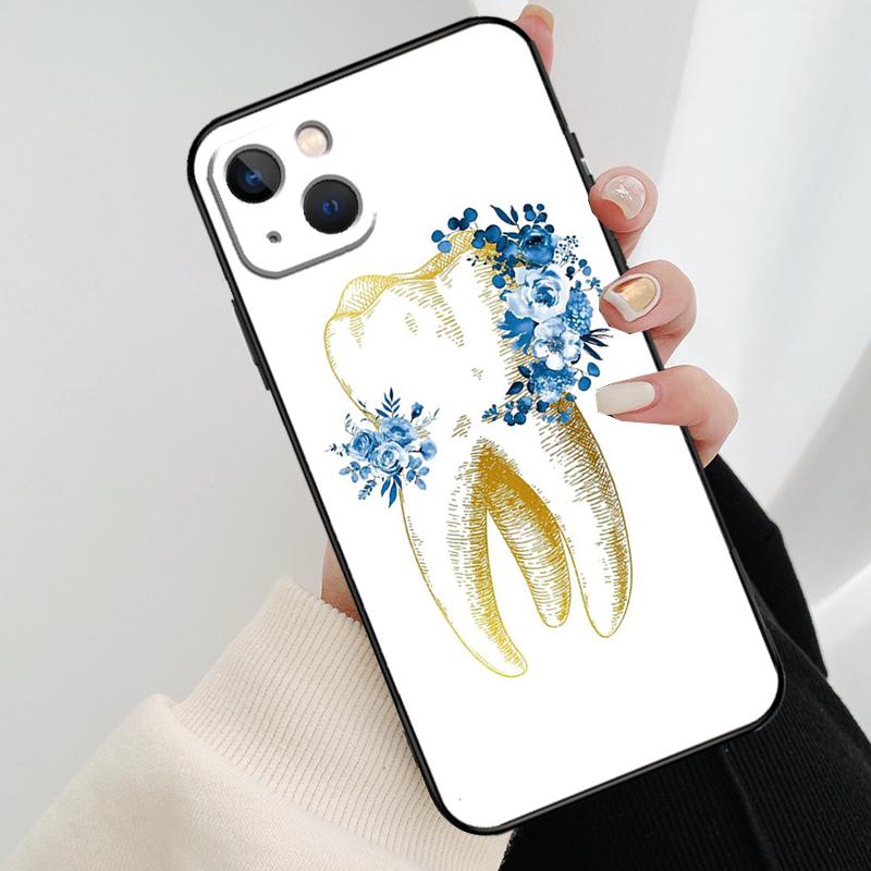 Cute Tooth Dentist Phone Case For iPhone 17 Pro Max 16 15 14 11 12 13 Pro Max mini 15 16 Plus 16e 17 Air Cover