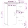 VidaXL Buffet blanc 69,5x34x90 cm bois d'ingénierie 827884