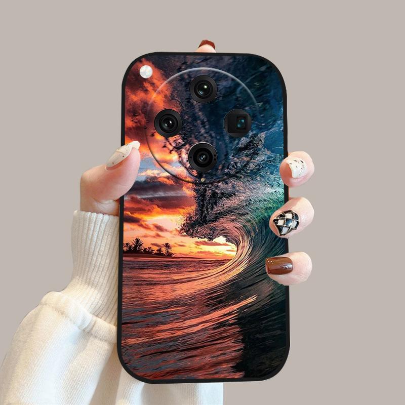 Stylish Phone Case For Oppo Find X8 Pro Coque PKC110 Silicone TPU Soft Cover For Oppo FindX8 5G Phone Shockproof Bumper Fundas