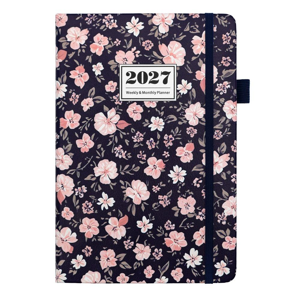 PU Leather Cover A5 Diary Weekly & Monthly Yearly Planner 2027 Planner  Home School Office