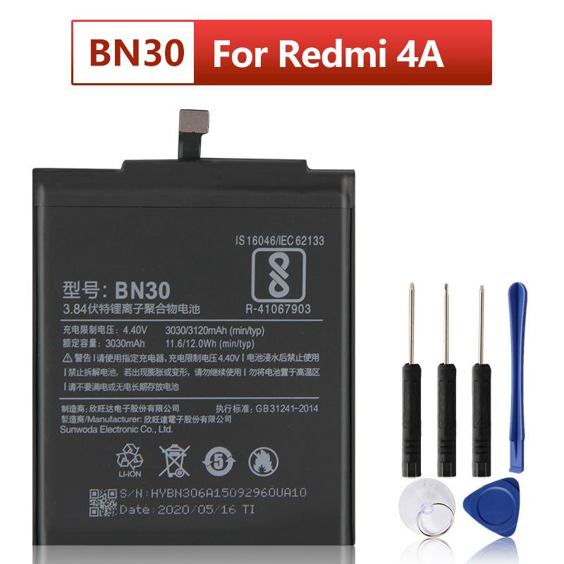 Baterie de telefon de schimb BN30 pentru Xiaomi redmi Hongmi 4A Redrice 4A BN30 Baterie de schimb 3120mAh