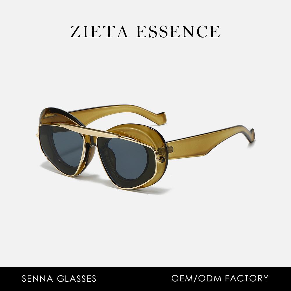 Luo Jia Metal Personality Retro Double Frame Sunglasses Show Street Sunglasses Men And Women