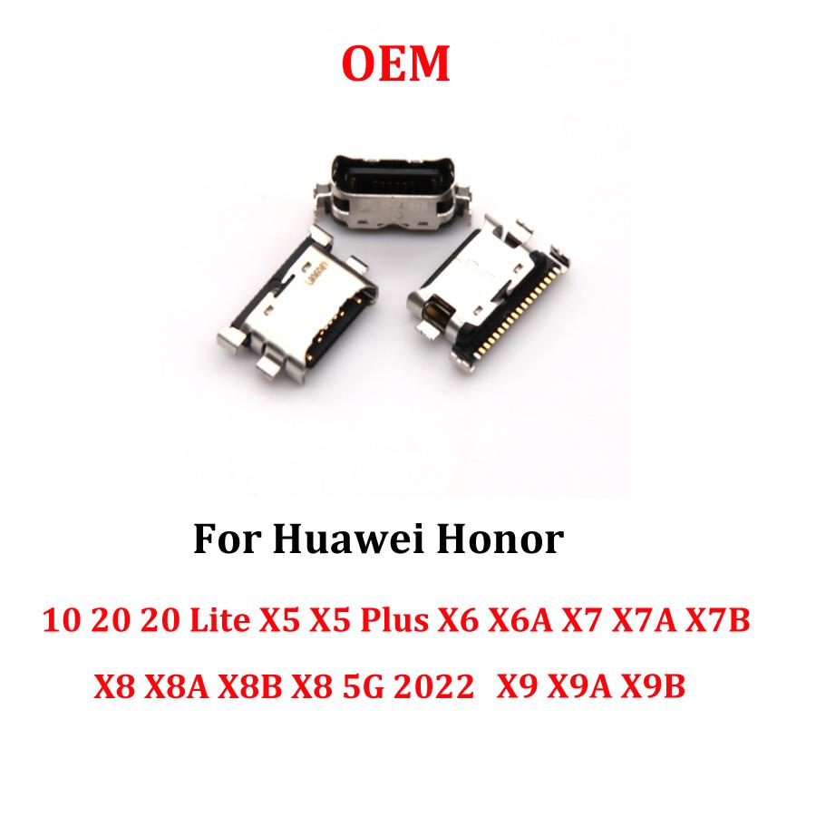 10-100PCS USB Charge Port Jack Dock Connector Charging Board For Huawei Honor 10 20 Lite X5 Plus X6 X6A X7 X7A Play X7B X8 4G 5G