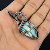 Copper Larimar Pendant Gemstone Handmade Jewelry, 999 Copper Wire Wrapped Pendant, Gift For Wife Jewelry